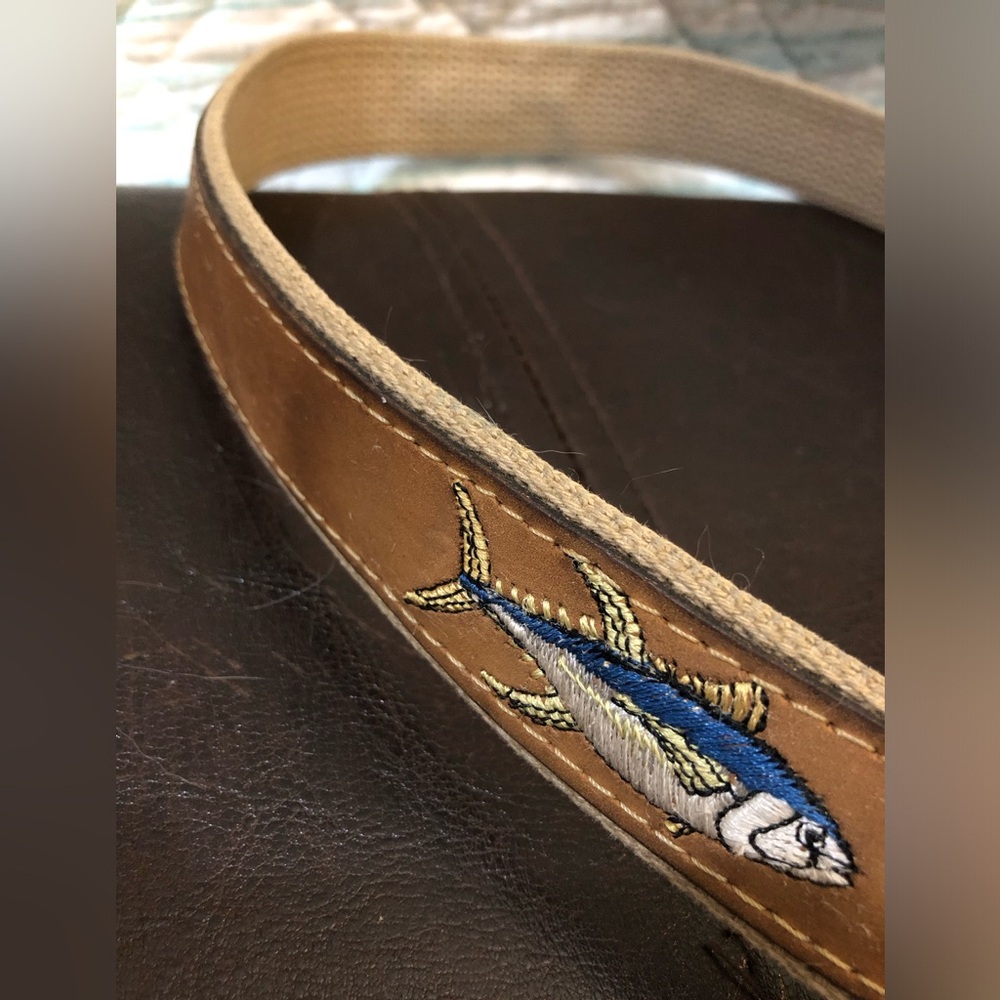 Men’s Fish Belt measurement is 45”inches laid flat n measured